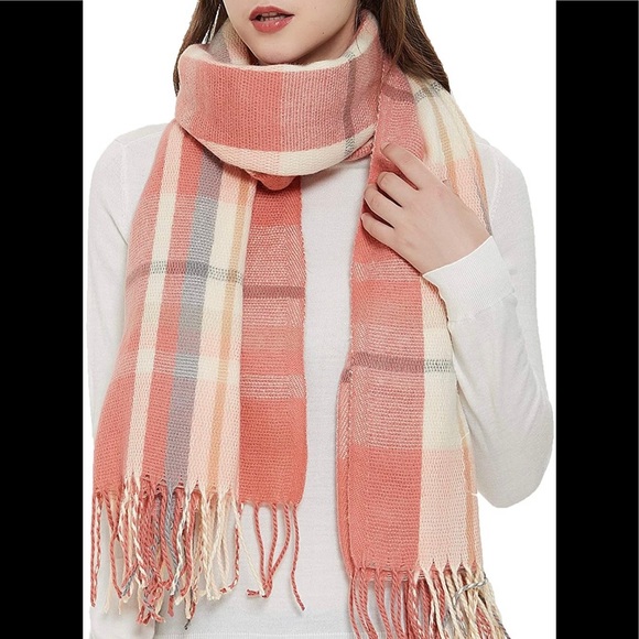 Wander Agio Women's Fashion Long Shawl Big Grid Winter Warm Lattice Large Scarf - Picture 1 of 4